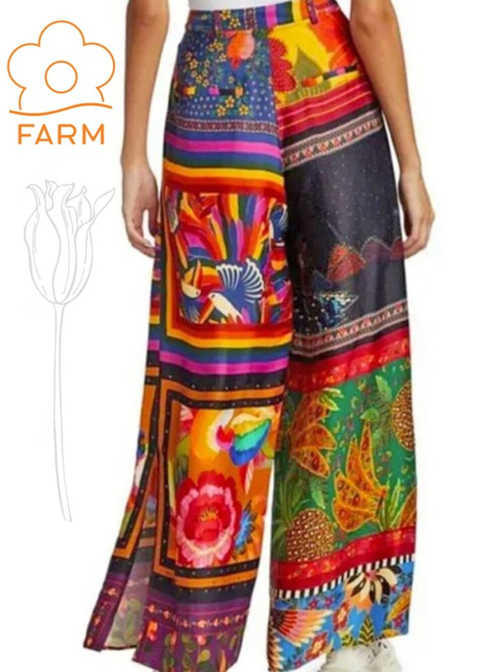 Farm Rio Magdalena Wide-Leg Pants